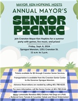 Mayor Hopkins' Annual Senior Picnic - Sept. 6, 2024